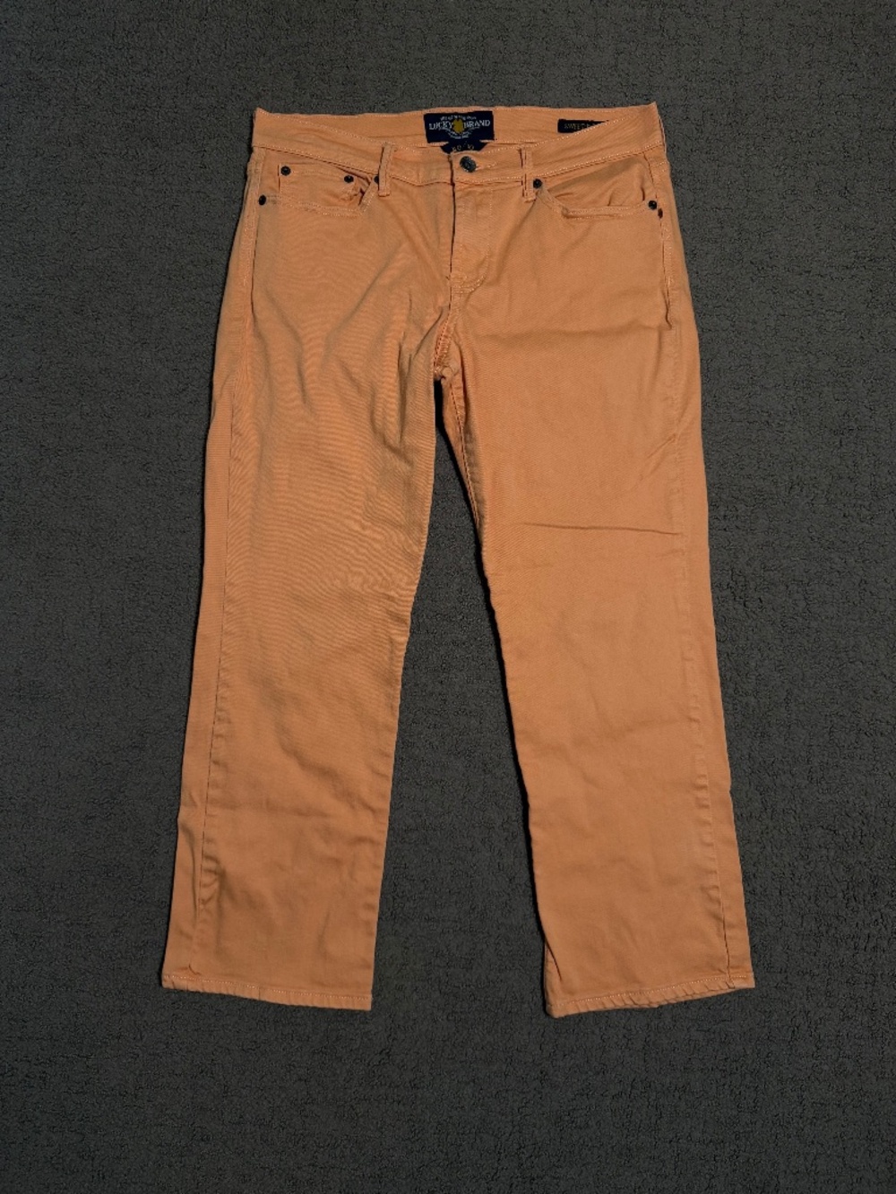 Lucky Brand Women’s Sweet 'N Crop Jeans Pastel Apricot Orange 10/30